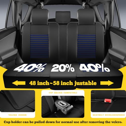 Front Car Seat Covers (Blue+Black / Front)