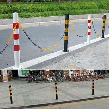 Safety Barrier Bollard for Driveways (Black (3pcs))