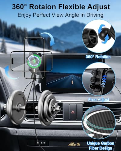 Car Phone Mount for Mazda CX (MX-5 Miata 2016-2023 /CX-3 2016-2021/3 2014-2016 / Magsafe+ Wireless Charger)