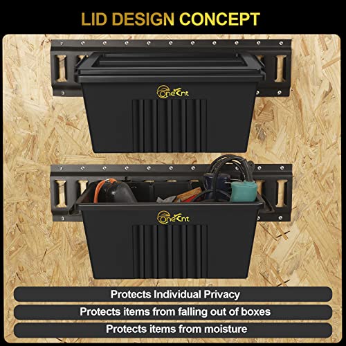 2-Pack E-Track Basket Storage Bins, 14.5 Inche Long, 200 lbs Capacity