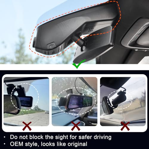 Front 4K & Rear 1080P Dash Cam for GMC Yukon (Model B Front 4K and Rear 1080P)