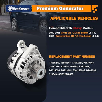 EzeXpreze New Alternator Compatible with 2012 (11654N)