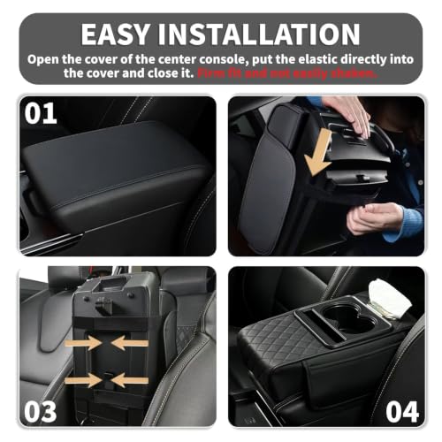 5-in-1 Center Console Cover Fit for Acura RDX #005 Black (Fit for Acura RDX / #005 Black)
