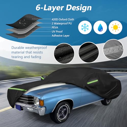 Car Covers for Chevrolet Chevelle Malibu SS Sedan (Black / for Chevrolet Chevelle Malibu SS 1964-1972)