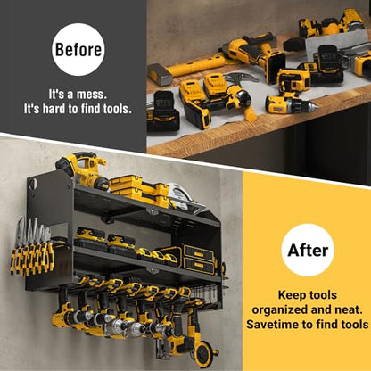 Power Tool Organizer Wall Mount (without Power Strip / Black)