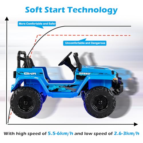 Kids Ride on Car Truck with 2.4G Remote Control (Blue)