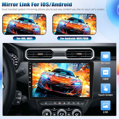 Double Din Car Stereo Radio Receiver (10.1 Inch Android Radio+License Plate Camera)