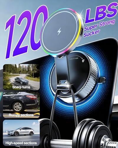 for Magsafe Car Mount Charger 15W Fast Charging Wireless Car Charger Holder