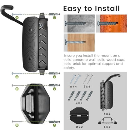 Swivel Bike Wall Mount [2 Pack] (Black+Black / 2Pack)