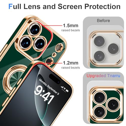 Designed for iPhone 17 Pro Case with Ring Stand Slim Green (Green / 6.3'' iPhone 17 Pro)
