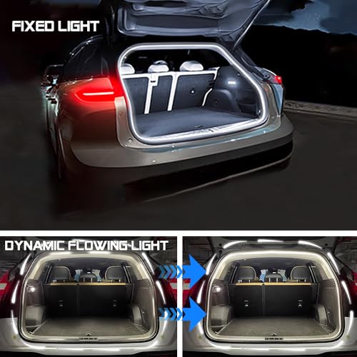 Upgrade Dynamic Flowing Car LED Trunk Light Strip (White / Dynamic Flowing-158 In.)