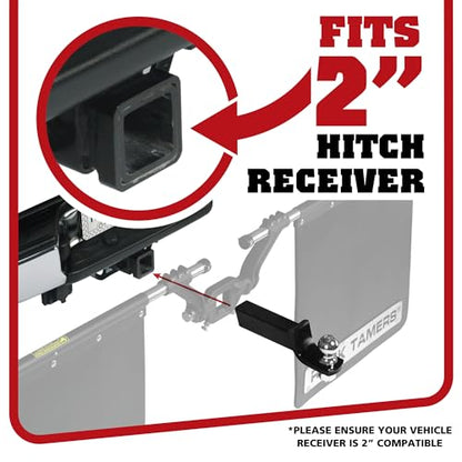 00108 2" Hitch Receiver Mudflap System (2" Hitch Receiver / Hub)