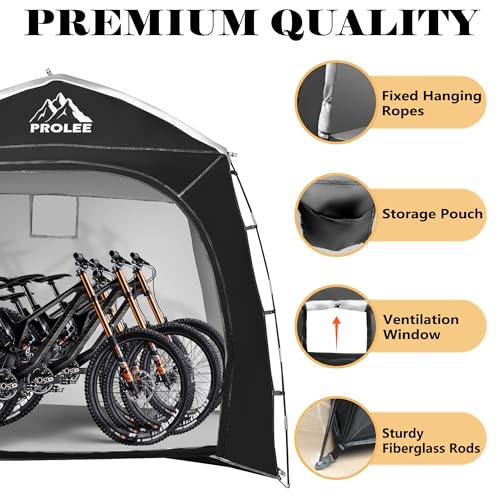 Bike Storage Tent for 4 (Cabin Black - XXL for 4-5 Bikes)