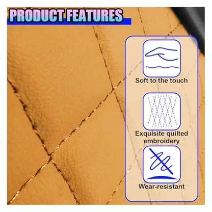 Leather Car Center Console Cover (Orange)