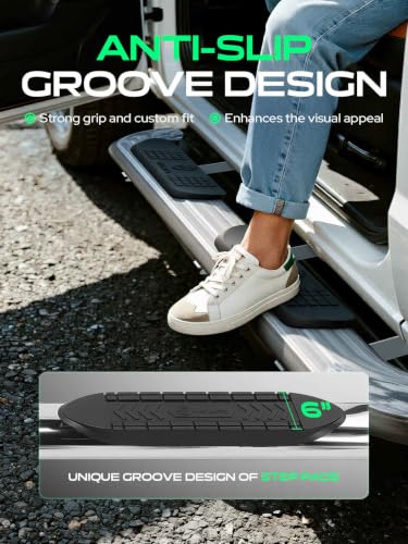 6 Inch Running Boards for Chevy & GMC (Crew Cab / 6 Inches)