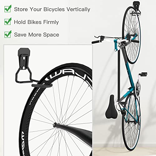 Bike Wall Mount with Fixed Hook (4 Pack / Type L)