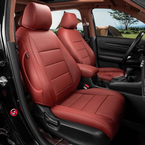 CRV Car Seat Covers Custom Fit for Honda 2015 (Leatherette(Wine Red) / 2015-2016 CRV LX,EX,SE,EX-L,Touring)