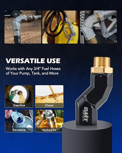 OMT 2pcs 3 4" NPT Fuel Hose Nozzle Swivel Kit (2PCS 3/4"NPT / Fuel Hose Nozzle Swivel)