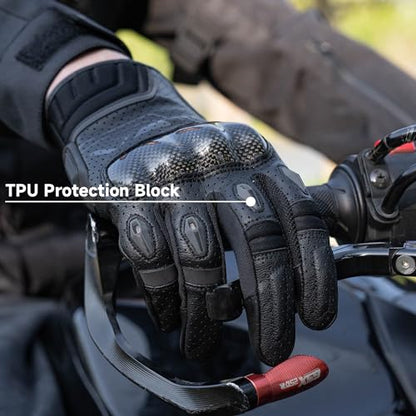 Motorcycle Gloves for Men Women (Black / Small)