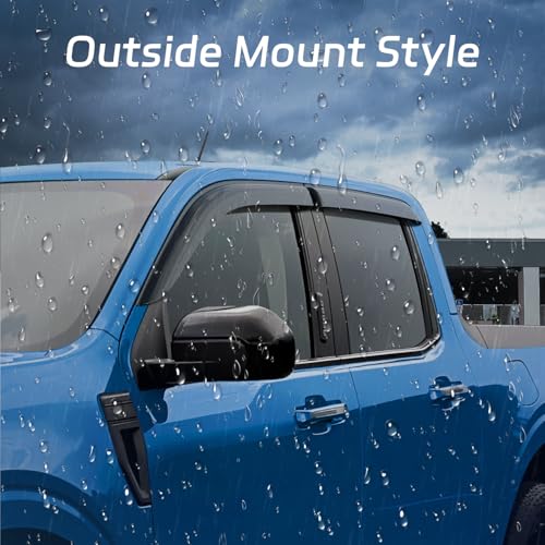 4 PCS Rain Guards Fit for 1999 (For 1999-2016 F250-F550 SuperCrew)