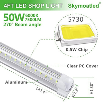 8Pack 4FT LED Shop Light Garage Lights (4FT-8Pack-6000K)