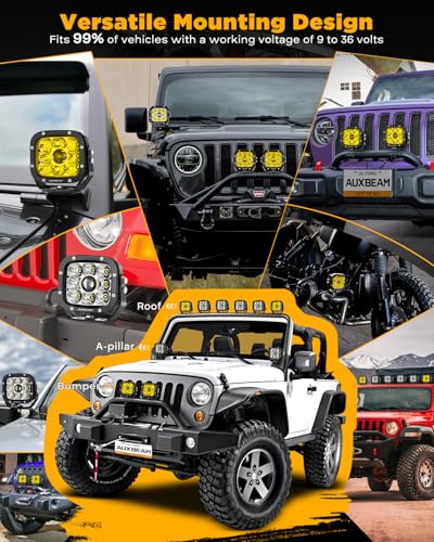 XP Ultra Series 5" 100W Offroad LED Pods Hyper Spot Light Bars (5" XP-Ultra Amber White Spot Lights)