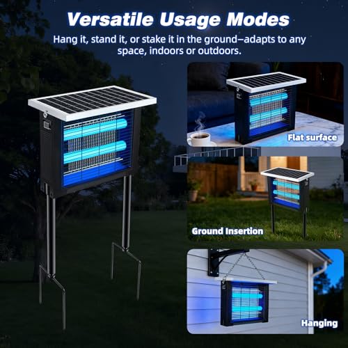 Large Solar Bug Zapper Outdoor (4W for 2000 sq.ft)
