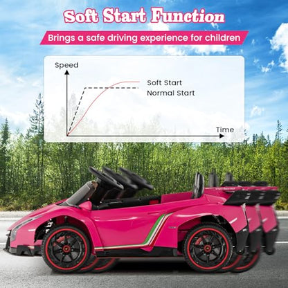 Pink Lamborghini Ride on Car (Pink)