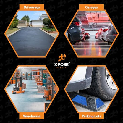 72" Heavy Duty Blue Rubber Parking Stopper (6 Pack)