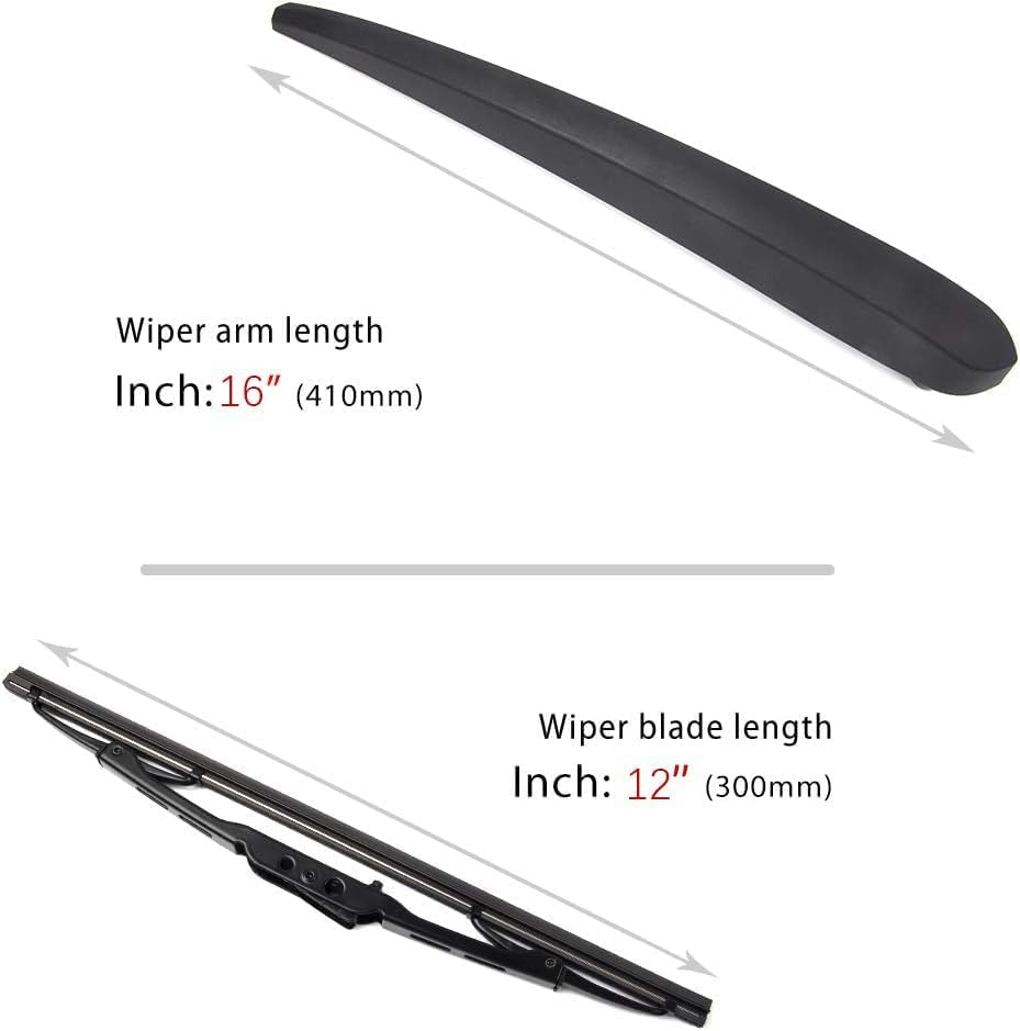 Rear Wiper Arm Blade Set (16"+12")
