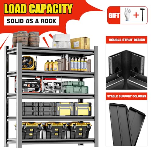 Garage Shelving Storage Rack (16"D x36"W x78"H)