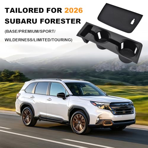 Cup Holder Insert and Charging Mat for 2026 Subaru Forester Accessories (for 2026 Subaru Forester Accessories)