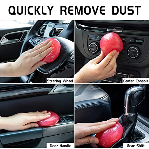 2pack Car Cleaning Gel Car Accessories Car Cleaning Detailing Kits (Rose Red 2 Pack)