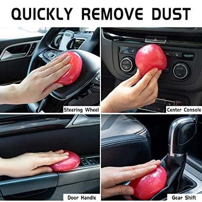 2pack Car Cleaning Gel Car Accessories Car Cleaning Detailing Kits (Rose Red 2 Pack)