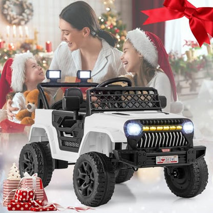 Kids Ride On Truck (White / 37" × 24.5" × 25.5'')