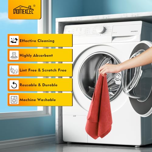 Microfiber Cleaning Cloth 100 PK (Red / 11.5 x 11.5 Inch)