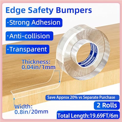 Baby Corner Proofing Edge Protector Strip (2 Rolls / 2 Roll, 0.8in x 9.84FT)