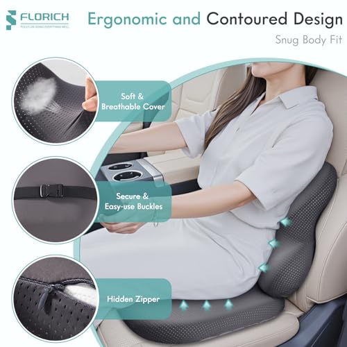Seat Cushion & Lumbar Support Pillow (Deepgray / 2Pcs)