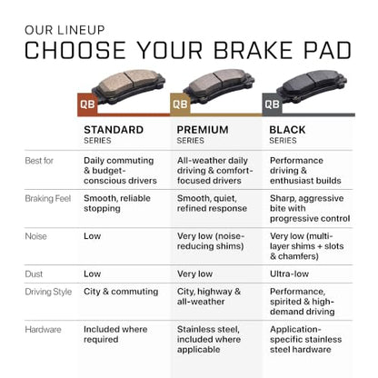 Premium Rear Brake Pads for 16 (BP1893-M)