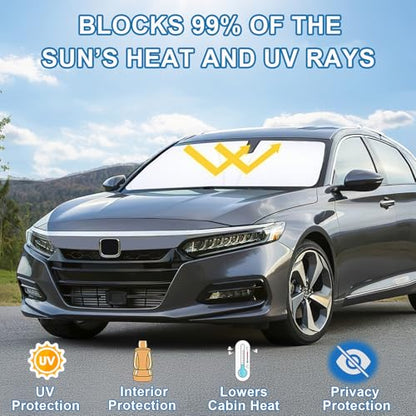 Premium Car Windshield Sun Shade for 2018 (for Honda Accord 2018-2022)