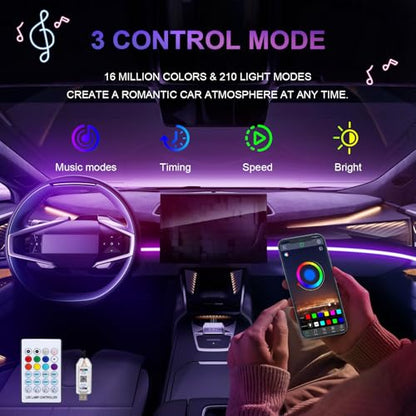 43.3in Acrylic LED Lights for Car (1 in 1 (1*43.3in))