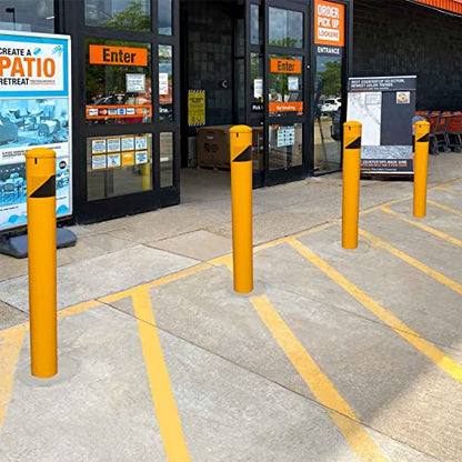 46" High Pour in Place Steel Bollard Post with Removable Cap (46in High x 5.5in Dia)