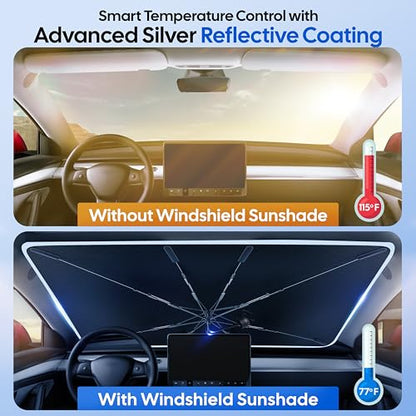 Umbrella Foldable Windshield Sun Shade Fit for 2008 (Honda Accord 2008-2012)