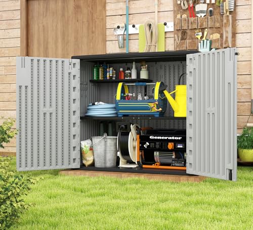 Outdoor Storage Shed 37 Cu.Ft (light gray / 37 Cu.ft)