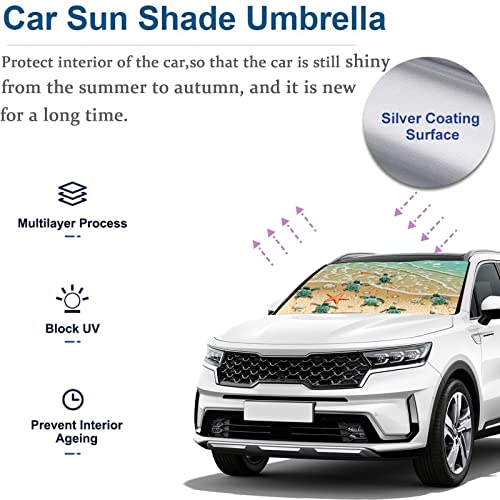 Ocean Sea Turtle Umbrella Sunshade for Car (One Size / Ocean Sea Turtle)