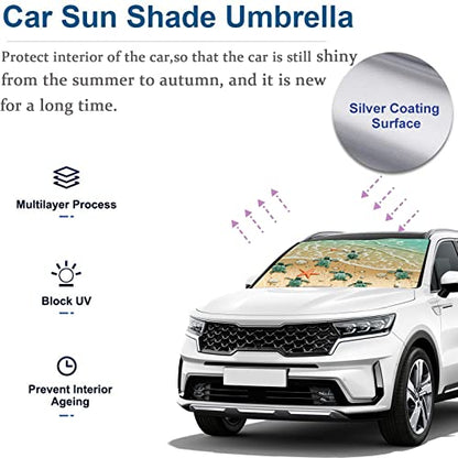 Ocean Sea Turtle Umbrella Sunshade for Car (One Size / Ocean Sea Turtle)