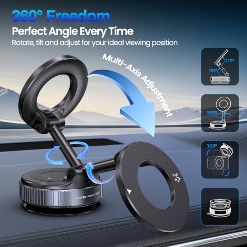 Magnetic Phone Holder for Car (Black)
