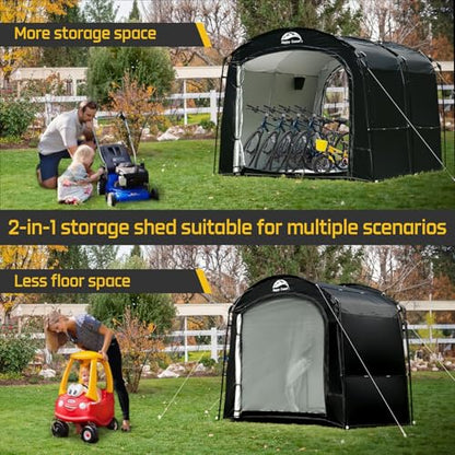 Bike Storage Shed Tent (7.3x8.2x6.4ft for 8-10 Bikes)