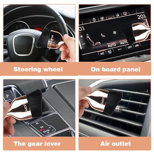 Car Detailing Brush for Interior Dusting and Air Vents (Rose Gold)