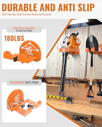 Weedeater Rack & Snow Shovel Hanger (Weedeater Rack-2-PACK)